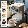 2025 Retro Halvautomatisk Italiensk Espressomaskin med Mjölkskummare