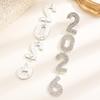 Delicate 2026 Theme Earrings Acrylic Fashion Accessories Party Wedding Earrings Suitable for Casual or Formal Occasions