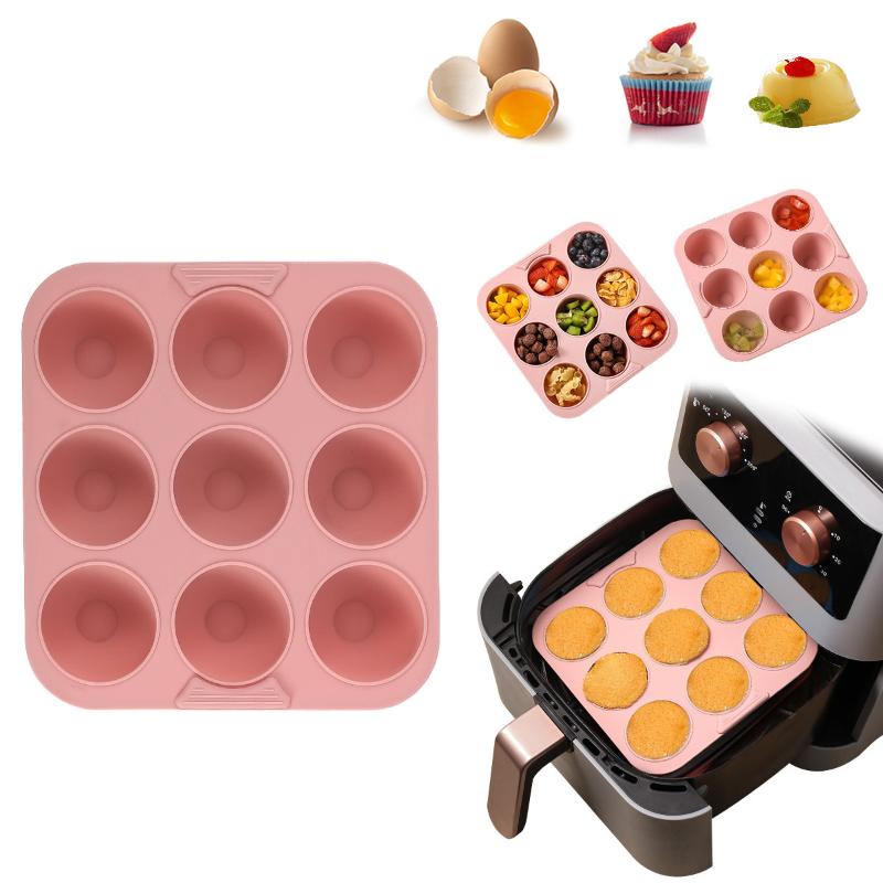 

1Pcs Muffin Cupcake Silicone Mold Square 9 Holes Cupcakes Mold Non Stick Soap Chocolate Muffin Baking Pan Baking Tools