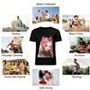 Cyberpunk-Stil Rothaariges Anime-Mädchen Print-Oberteil Cool Trendiges Streetwear Unisex-T-Shirt Reines Baumwoll-T-Shirt