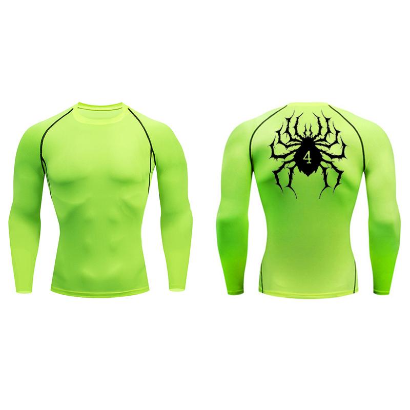 

Spider Print Compression Shirts for Men Sporty Quick Dry Tees Tshirts Tops Gym Workout Running Undershirts Baselayers Rash Guard XXXL