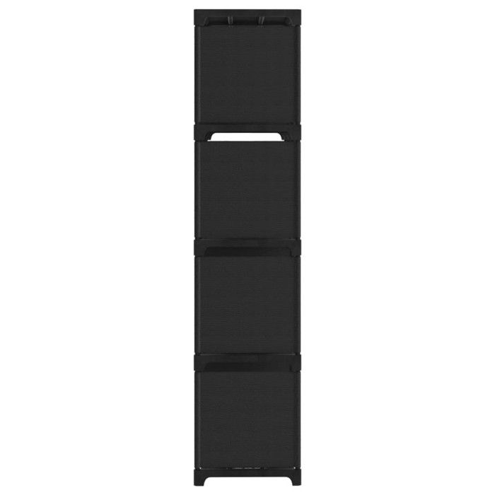 Etagère d'affichage - VIDAXL - 12 Cubes - Noir - Tissu et Acier - Design Contemporain