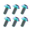 6pcs Titanium Bike Disc Brake Rotor Bolts T25 Torx M5 X 10mm Disc Brake Rotor Fixing Bolts Ultralight Fixing Screws