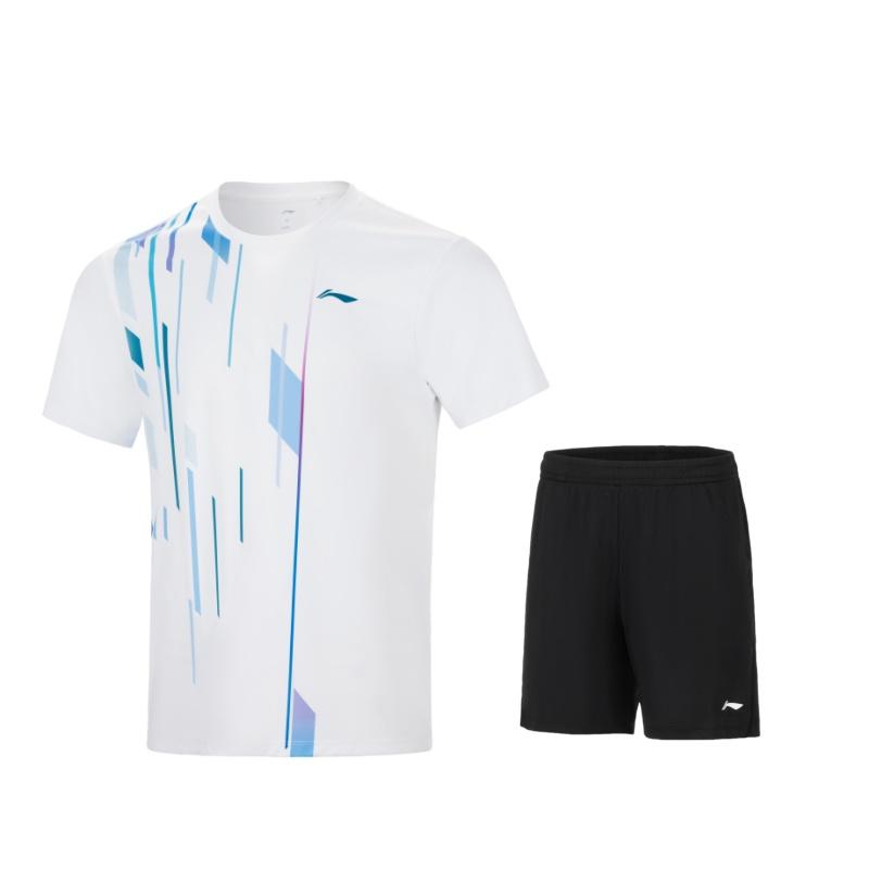 Li Ning Badminton Jerseys Unisex Crew Neck Thin AATV061-1 2XL