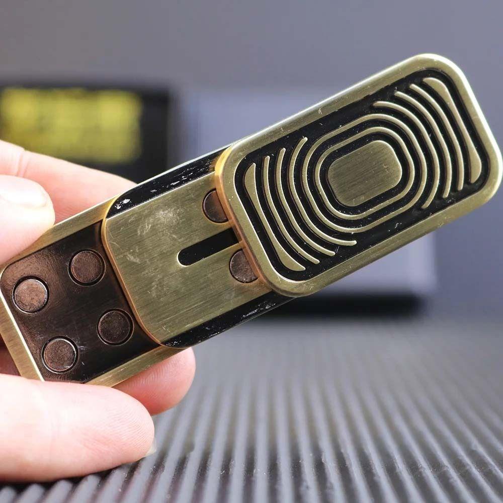 Camera Shaped Push Card Magnetic Hand Spinner Metal Fidget Toy Fidget Slider Office Home