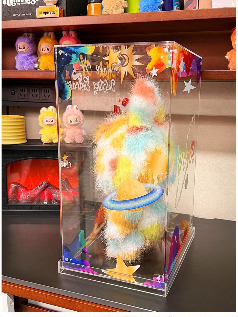Labubu Treasure Vault Acrylic Display Box - Dustproof and Transparent for Trendy Toy Storage