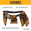 Carhartt Padded Tool Heavy Duty Tool Belt with 7 Pockets for Tools Zipper Carhartt Brown Belt, & Storage,