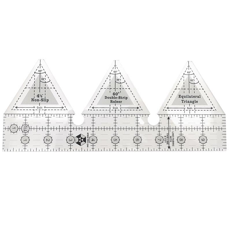 Acrylic Irregular 90° Sewing and Patchwork Ruler for Fabric Cutting