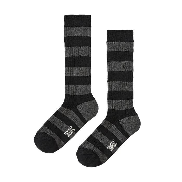 METAL STRIPE SOCKS_black stripe