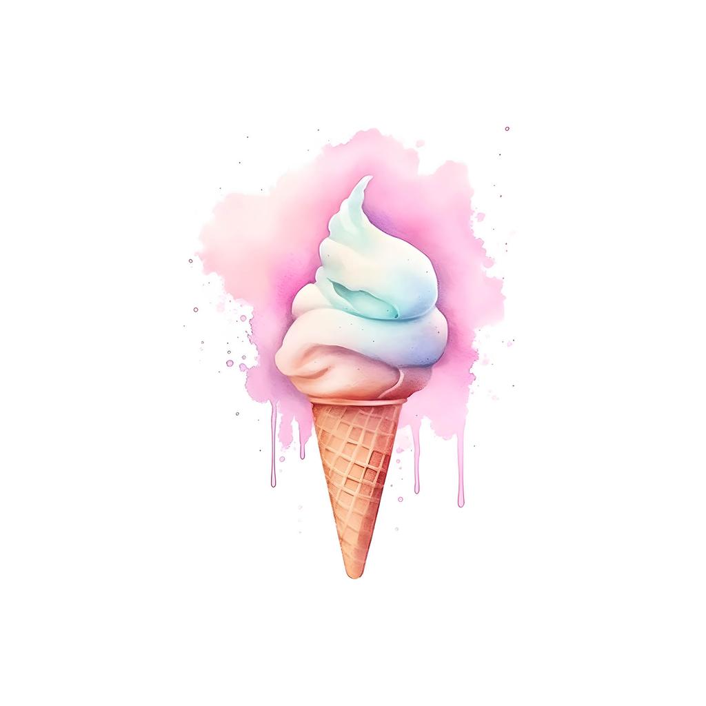 Tęczowe Lody Tęczowe Lody, 50X70 Cm, Bez Ramy, Płótno Premium Na Blejtramie