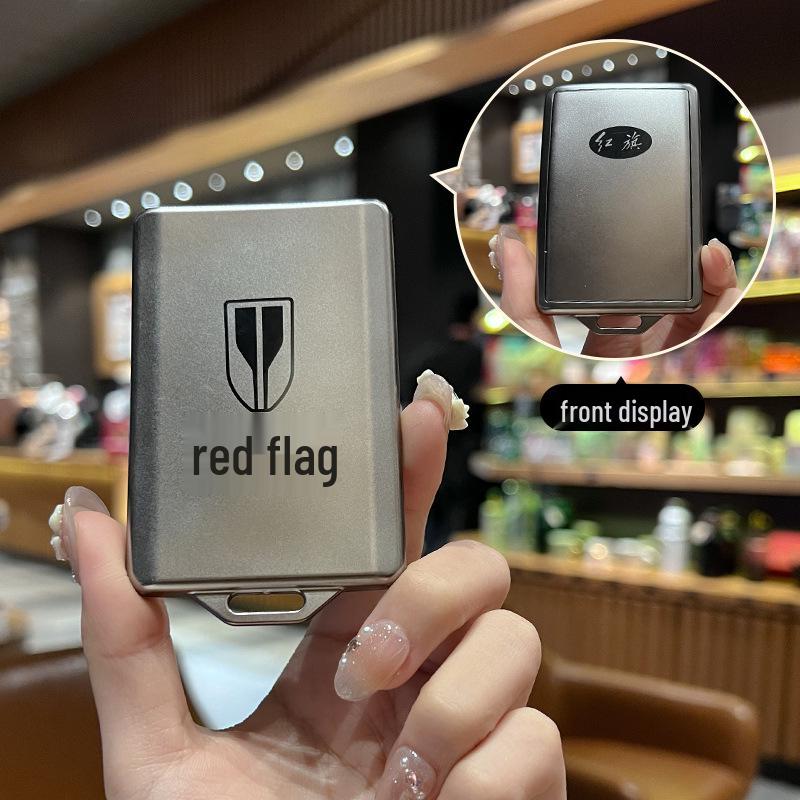 Elegant Key Case for Hongqi HS5/HS7/H5/H7: Stylish Men’s Car Card Holder with Buckle and Shell.