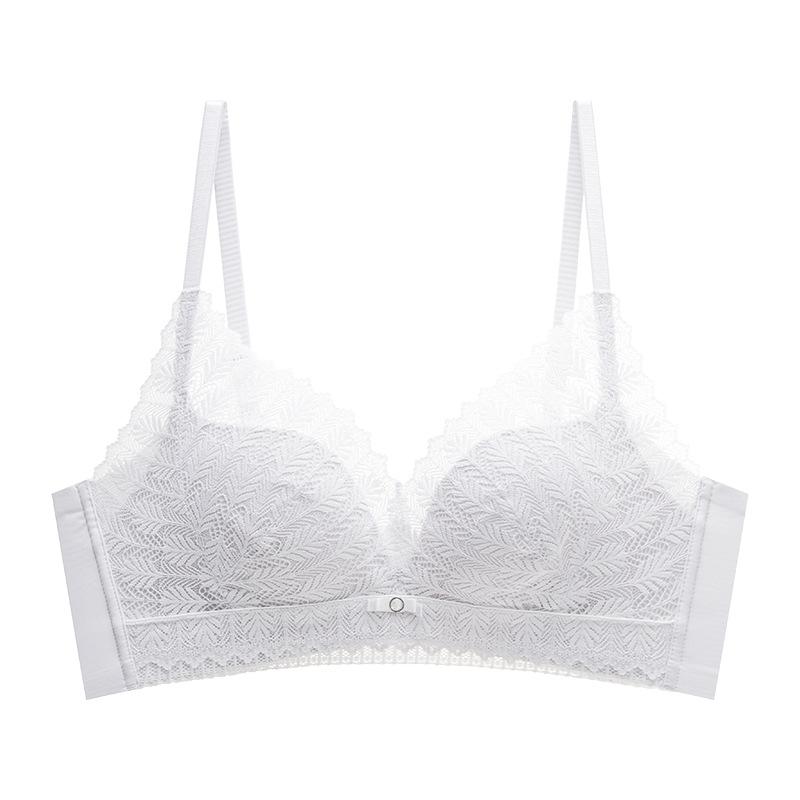 

Underwear women s summer thin bacteriostatic mimosa lace small chest gathering baby muscle cotton bra 85C