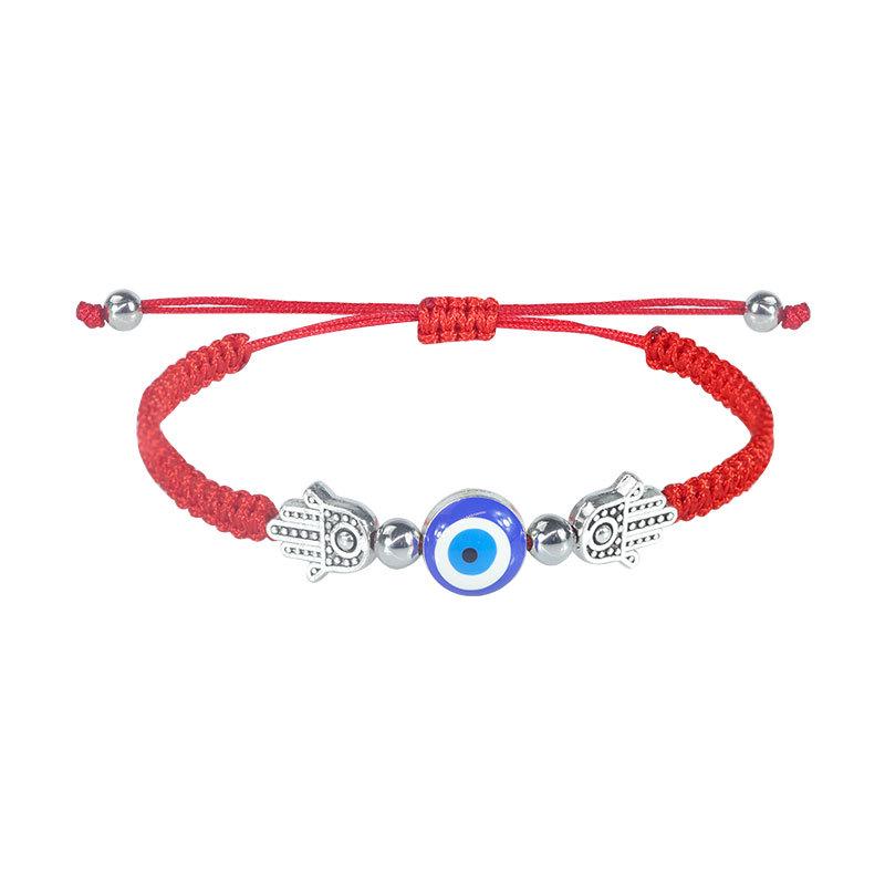 Handmade Adjustable Evil Eye Bracelet for Women - Fatima Demon Eye, Casual Style