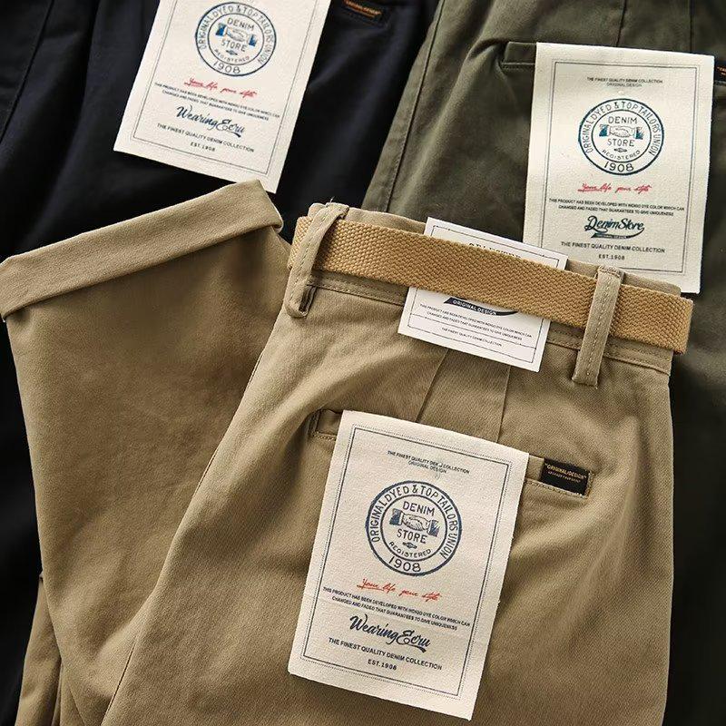 Men's Japanese Casual Stretch Cotton Wide-Leg Overalls - Spring/Autumn Trend