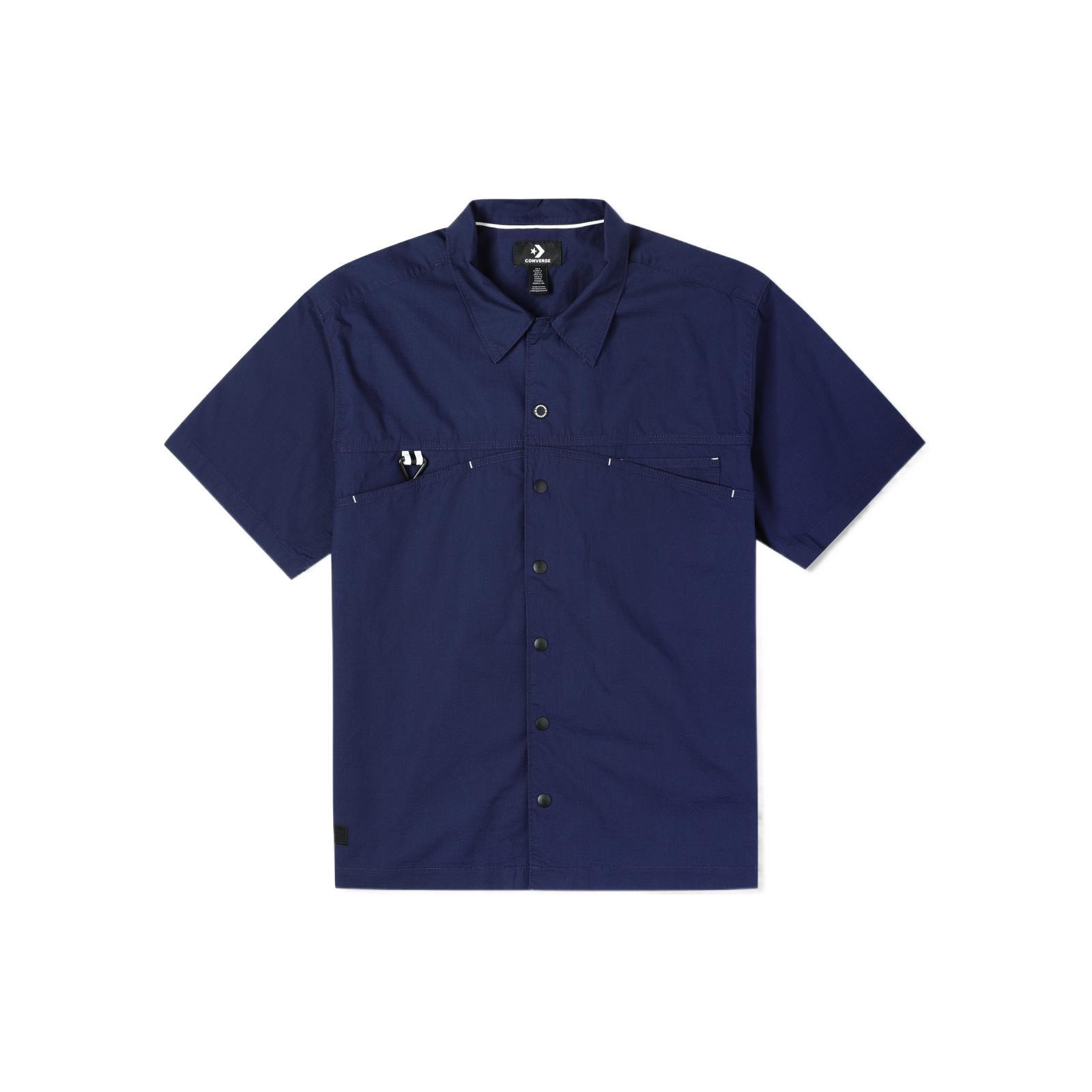 Converse Layering Shirt Asia Sizing Blue Men s 10024356-A02 XS