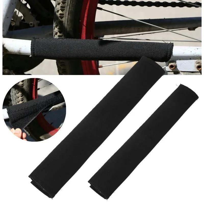1/2 STUKS Fietsframe Kettingbeschermer Neopreen Polyester Beschermer Zwart Fietsketting Beschermingsaccessoire
