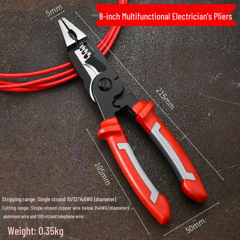 German-Imported Japanese Multifunctional Industrial Wire and Diagonal Cutting Pliers - Labor-Saving Electrician's Combination Tools