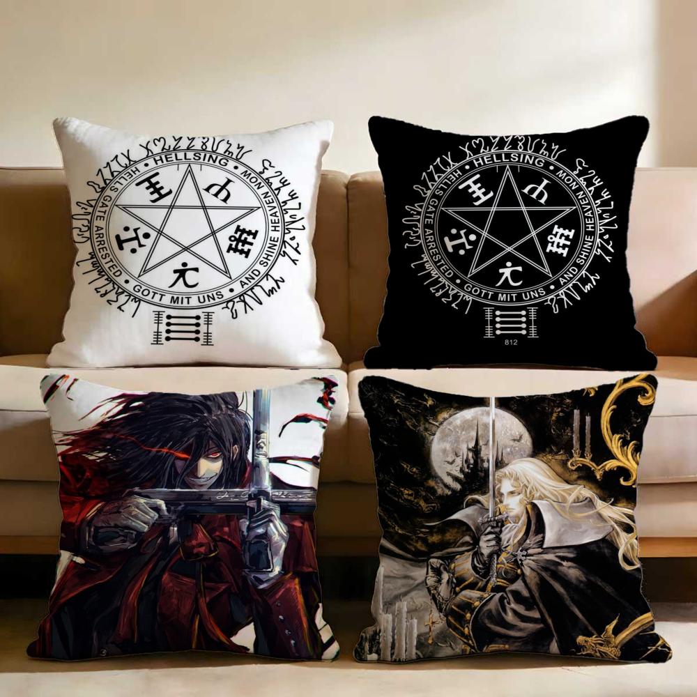 Anime C-Castlevania Cushion Cover Multi-Scene Pillow Cover for Home & Car - Reversible, Soft & Durable for Daily Use