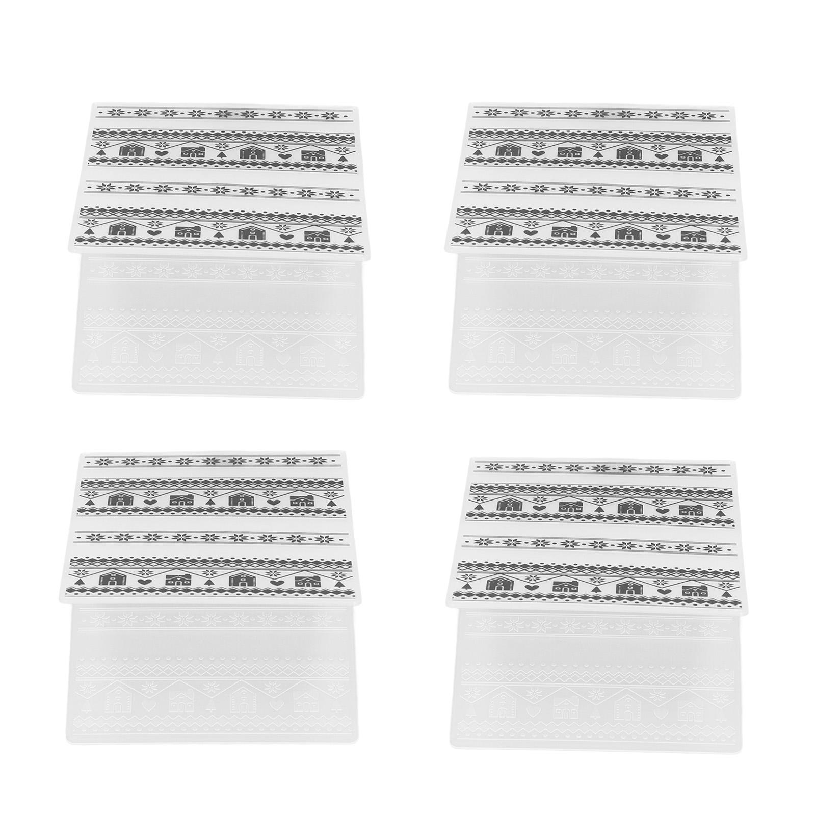 

4Pcs Embossing Template Practical Cute Patterns Relief Design DIY Craft Template Molds for Making Cards Invitations