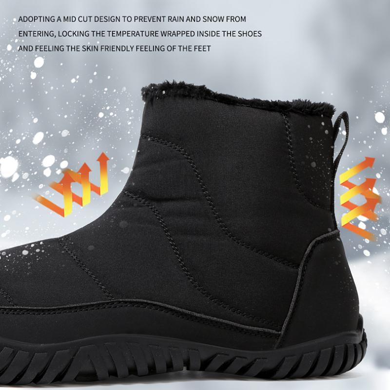 Winterschuhe für Herren und Damen, warme Plüschschuhe, hohe, wasserdichte Schneestiefel, Outdoor-Baumwollschuhe