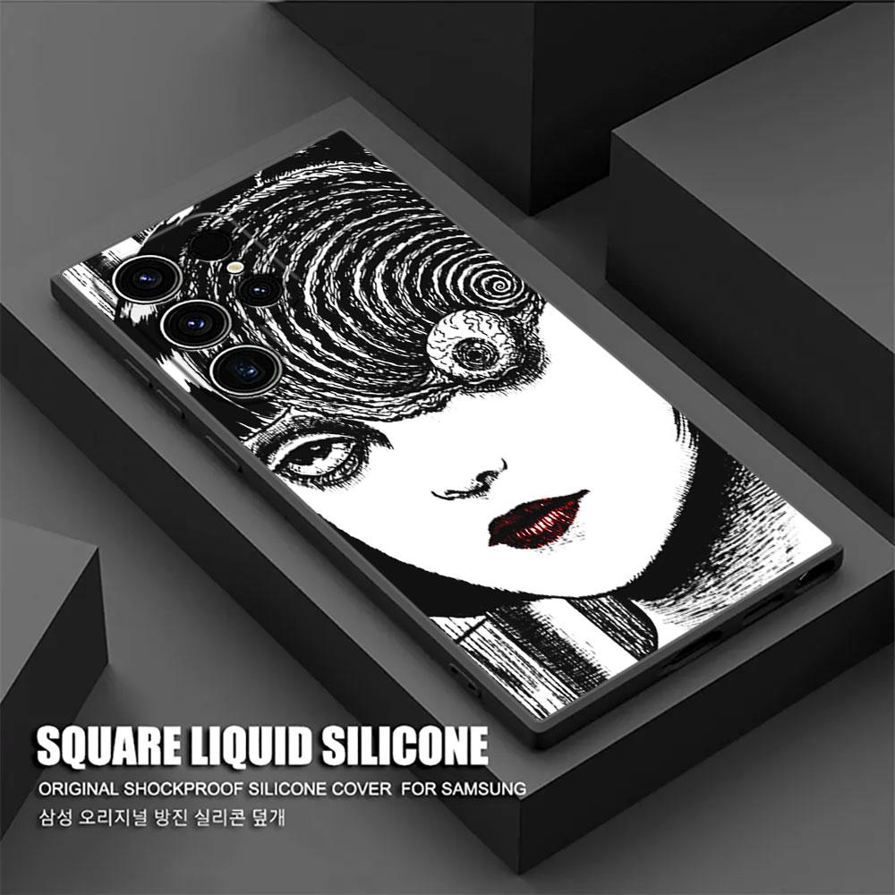 Horror Comic T-Tomies Junjis Ito Manga S25Ultra Case For Samsung Galaxy S25 S24 S23 S20 S21 FE S22 Ultra S10 Plus 5G Phone Cover