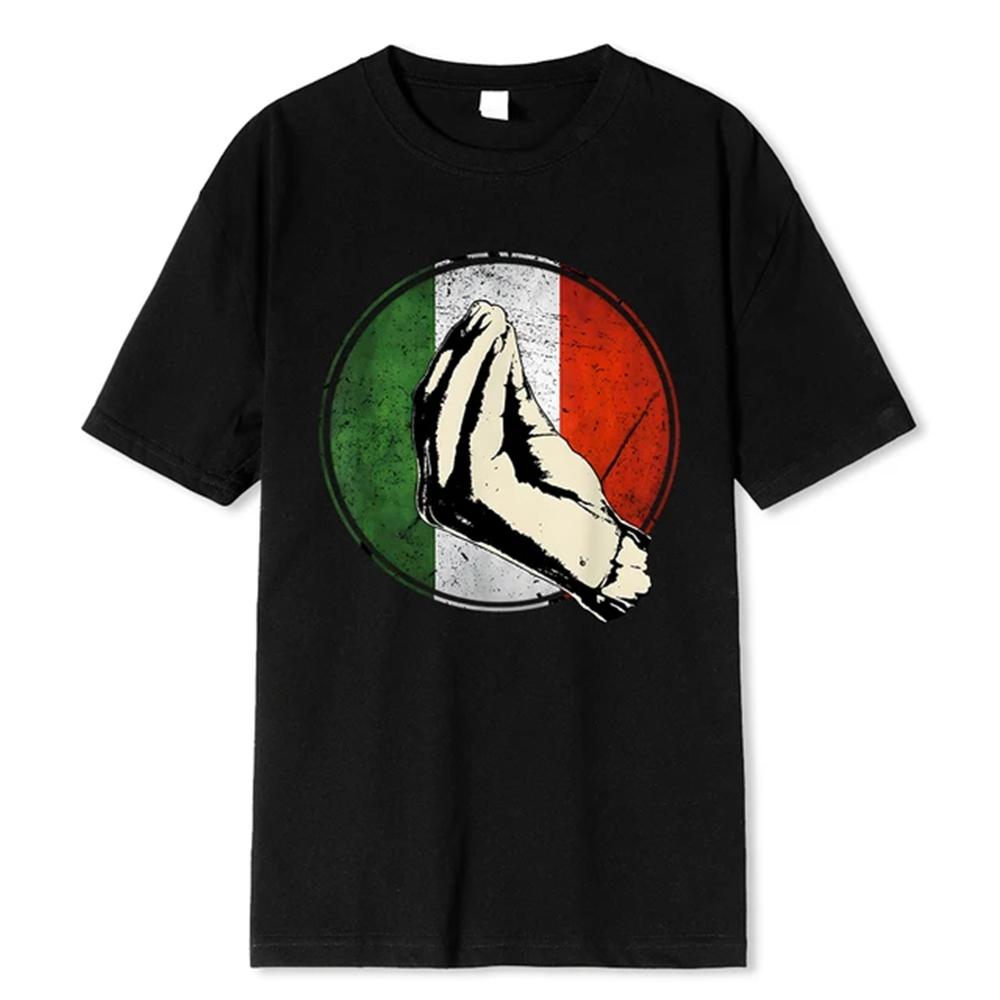 Italian Gift Shirt Funny Italy T-Shirt T Shirt Fitted Casual Cotton Men Tees Cool Summer Breathable Oversize Short Sleeves 72451