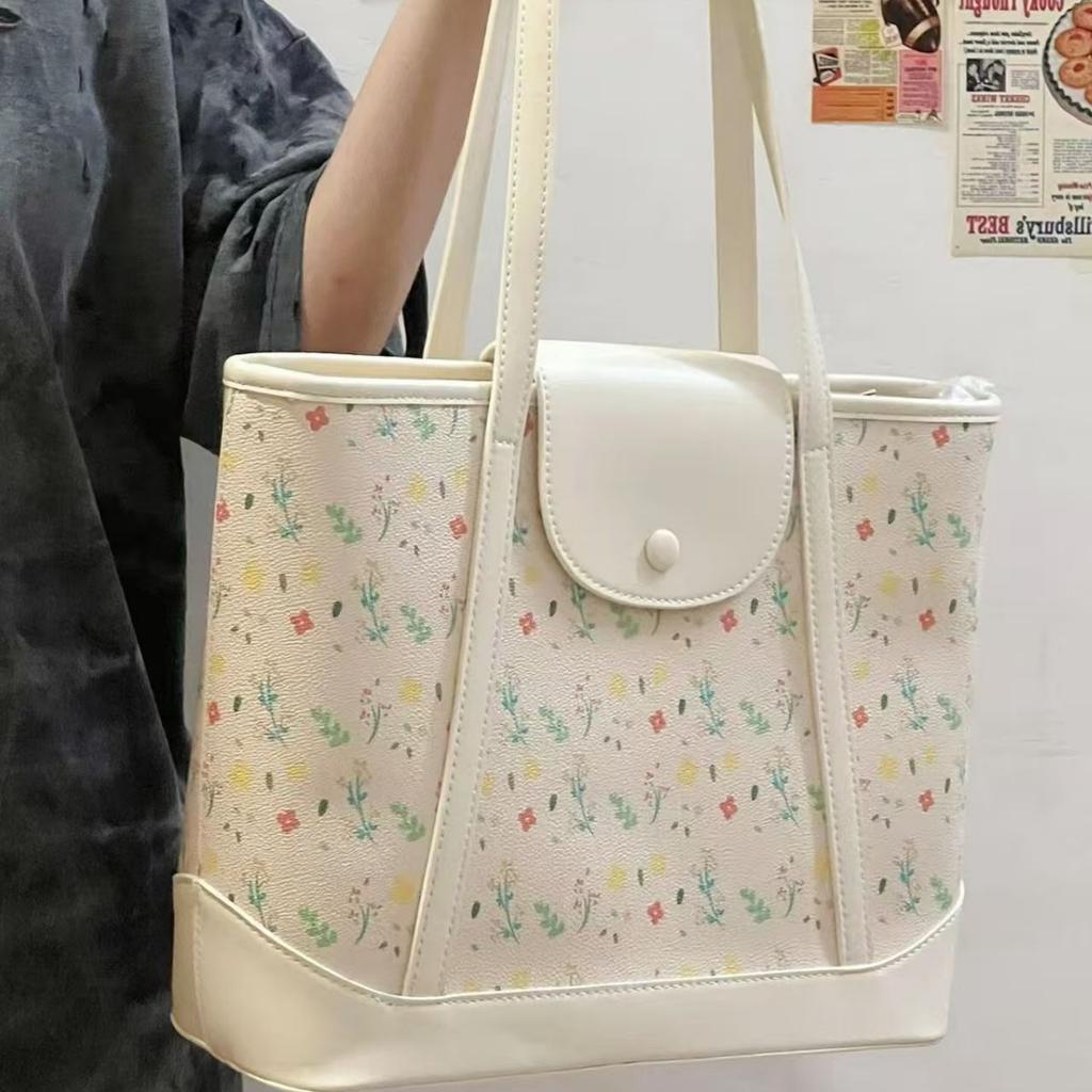 Summer small fresh floral large-capacity commuter bag new college student class shoulder handbag