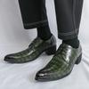 New Luxury Red Men High Heel Leather Shoes Oxford Designer Pointed-toe Dress Shoes Men Groom Suit Wedding Shoes Man Big Size 46