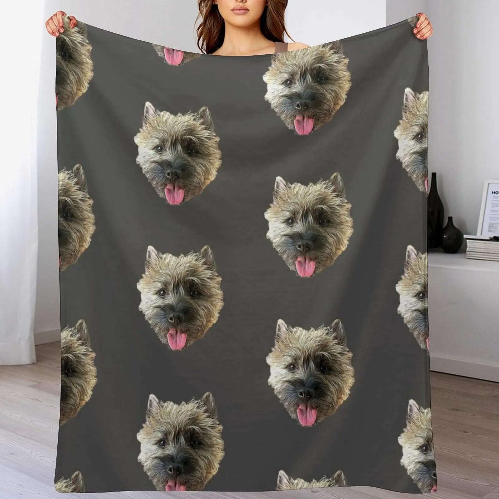 Cairn Terrier Beautiful Dog Throw Blanket Wrinkle Resistant Lightweight Blanket 102x76cm(40x30in)