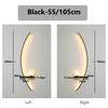 LED Wall Lamp Modern 55/105CM Black For Living Room Bedroom Bedside Corridor Study Room Cloakroom Decorative Lighting Fixtures