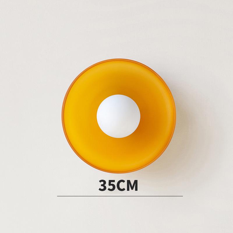 Nordic Minimalist Memphis Ceiling Lamp - French Retro Glass for Entrance, Hallway, or Balcony