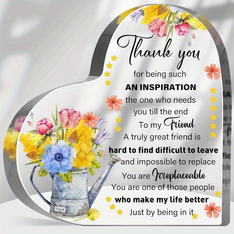 Thank You Friendship Paperweight - Cute Desk Gift for Bestie & Sister
