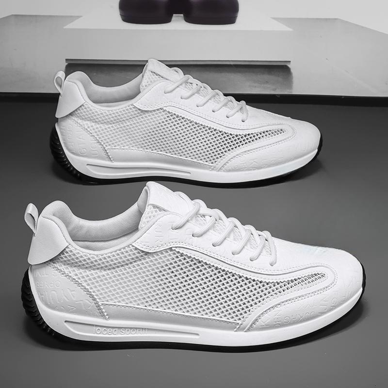 

Мода 2024 года, новые мужские кроссовки, дышащая классическая повседневная обувь, мужские теннисные кроссовки, удобная сетчатая мужская обувь Zapatillas De Hombre 44 белый