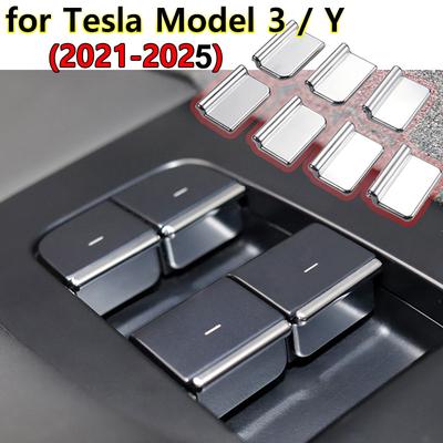 For Model Y Juniper 2025 Door Window Lift Switch Button Trim Sticker Model 3 Highland 2024 Blink Decor Accessories