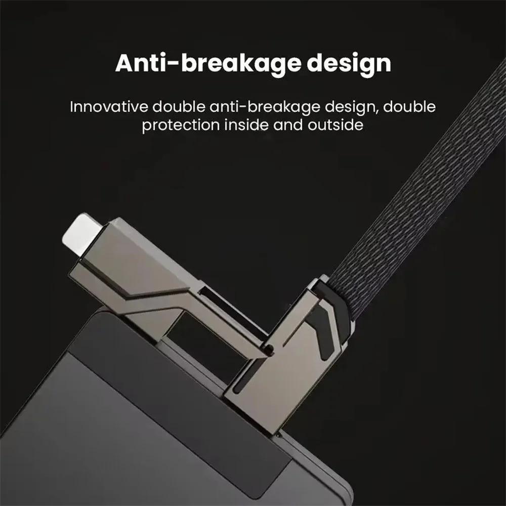 100W 4 In 1 Fast Charging Mobile Phone Cable USB Type C Cable for iPhone 15 14 Xiaomi Huawei Mate 40 Universal