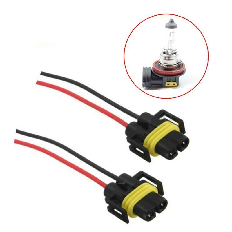 2PCS H8 H11 880 881 Wiring Harness Socket Car Wire Connector Cable Plug Adapter for Foglight Head Light Lamp Bulb Light
