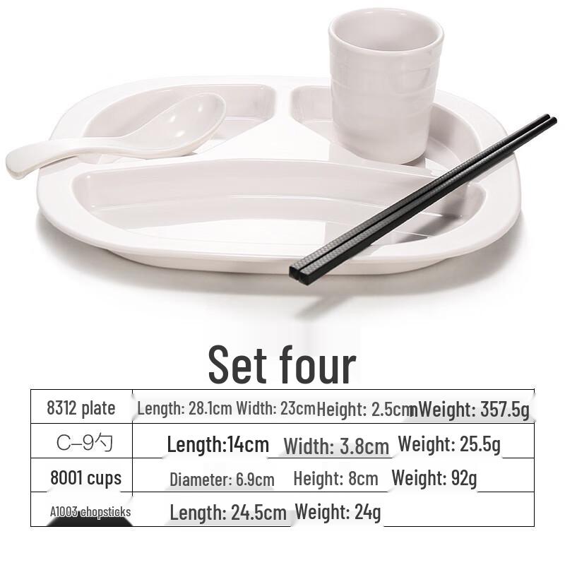 Shengjia Melamine 3-Compartment Canteen Plate