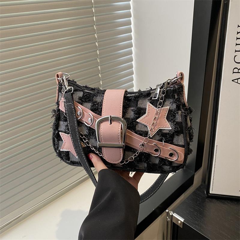 

Милая и крутая сумка через плечо в стиле Spice Girl, новая весенняя, повседневная, нишевая, женская, универсальная для шопинга, в иностранном стиле, уличная, мессенджер