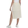 adidas Gonna midi a tinta unita con spacco Originals da donna Bianca HF7545