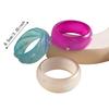 Circle Geometric Aurora Dopamine Bangle Resin Smudging Retro Hand Ring Women Wide Bracelet  Gift