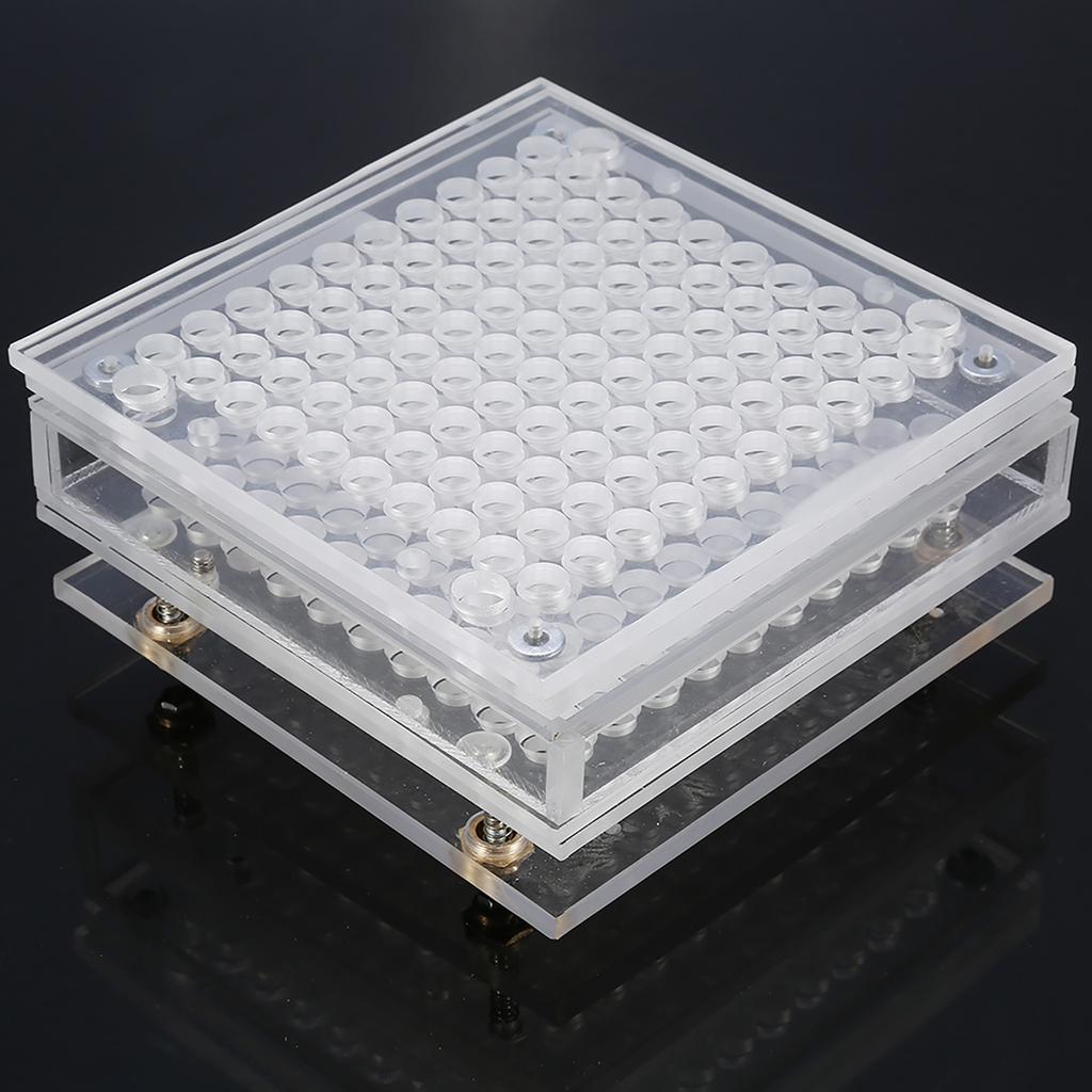 New 100 Holes Acrylic Capsule Filler Manual Machine Powder Filling Flate Kit With Handle 5#