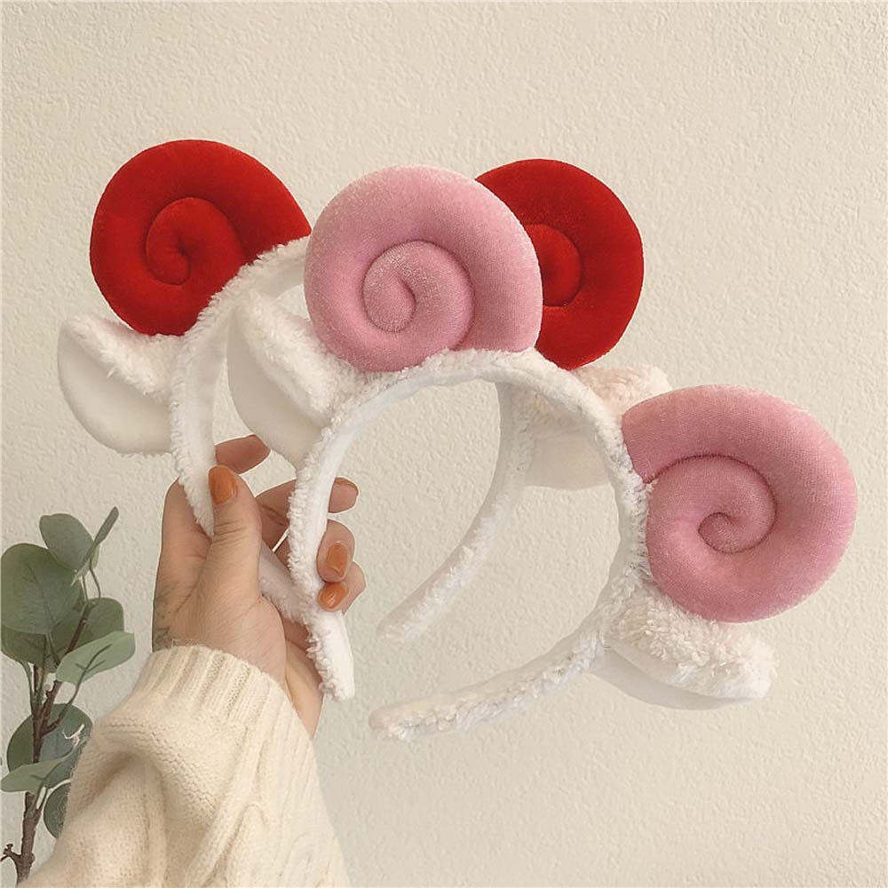 Cute Wash Face Cartoon Sheep Ear Hair Accessories Hair Hoop Plush Lamb Headband