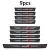 9PCS Car Door Sills Guards Stickers Film Anti Scratch Carbon Fiber Protector Scuff Pedal Cover Auto Accessories