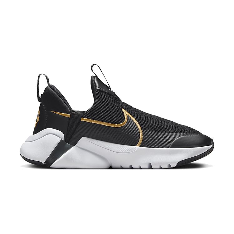 Nike Flex Plus 2 GS Black Metallic Gold Kids Sneakers Dark-Smoke-Grey White DV8999-002