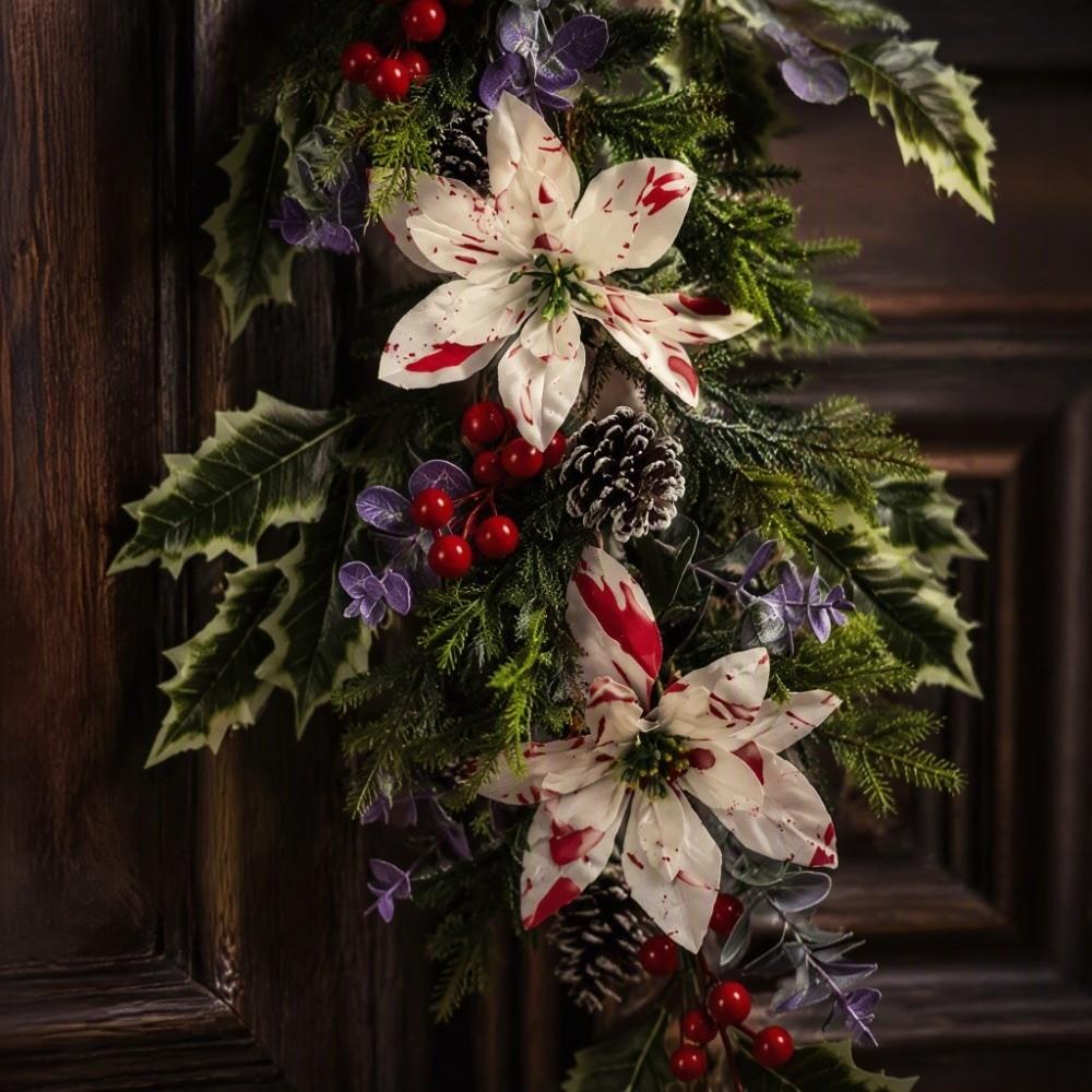 Artificial Artificial Pine Branch Faux Flower Christmas Garland Door Hanging Door Decoration