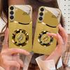 Brilliant Golden Ring For Samsung Galaxy S20 FE S21 S22 S23 Plus S24 Ultra 25Ultra S21+ S9+ S22Plus Golden Glass Phone Case