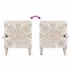 Nightstand White 40 x 33.5 x 46 cm Solid Mango Wood