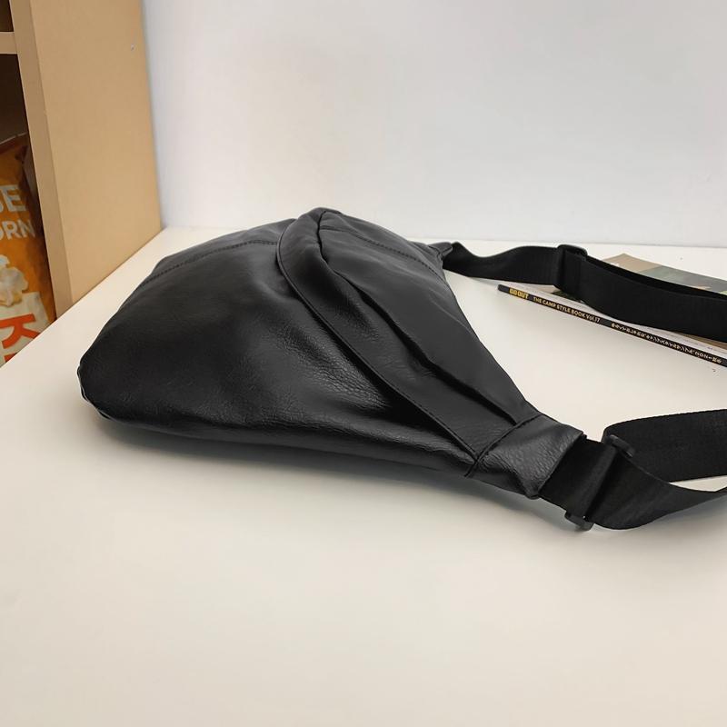 Pánská taška přes rameno, PU crossbody taška s velkou kapacitou, náprsní taška