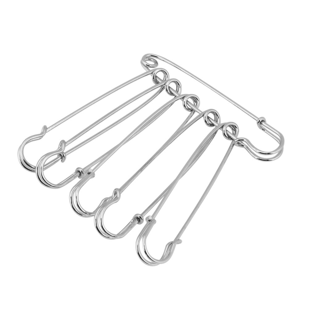 50pcs Iron Safety Pins for Jewelry Making DIY Clothes Accessories Craft Pin 75mm