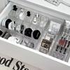 Desk Drawer Organizers Plastic Bathroom Storage Makeup Organizer with Divide Clear Transparent Storage Box for Makeup Jewelrs